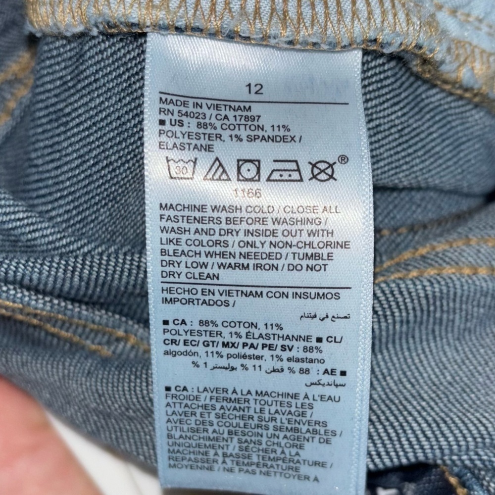 OLD NAVY TWILA HIGH RISE OG STRAIGHT jeans Size 12 - Picture 4 of 5